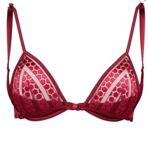 NWT Implicate Explicit Sheer Shelf Bra Gravity Granite Dark Grey 34C